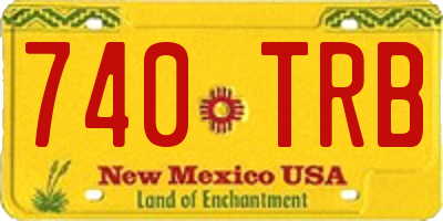 NM license plate 740TRB