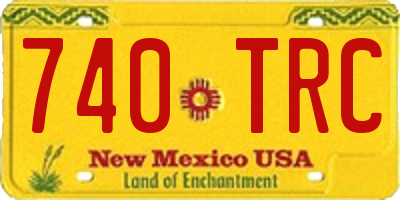 NM license plate 740TRC