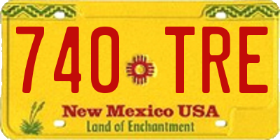 NM license plate 740TRE