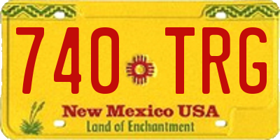 NM license plate 740TRG