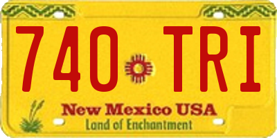 NM license plate 740TRI