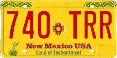 NM license plate 740TRR