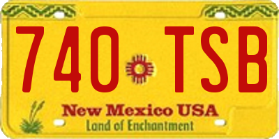 NM license plate 740TSB