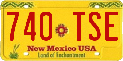 NM license plate 740TSE