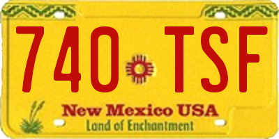 NM license plate 740TSF