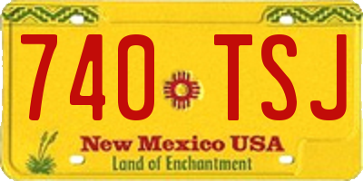 NM license plate 740TSJ