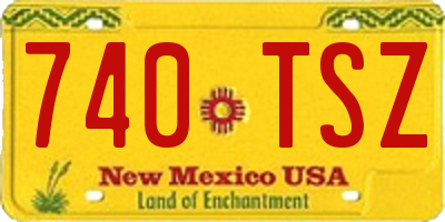 NM license plate 740TSZ