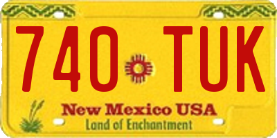 NM license plate 740TUK