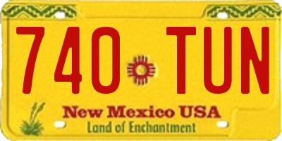 NM license plate 740TUN