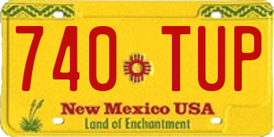 NM license plate 740TUP
