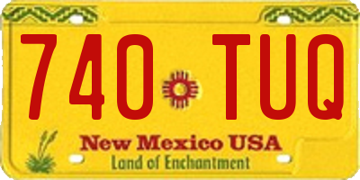 NM license plate 740TUQ