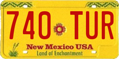 NM license plate 740TUR