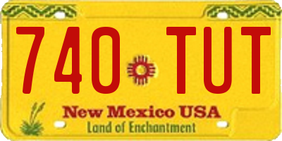 NM license plate 740TUT