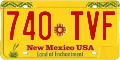 NM license plate 740TVF