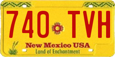NM license plate 740TVH