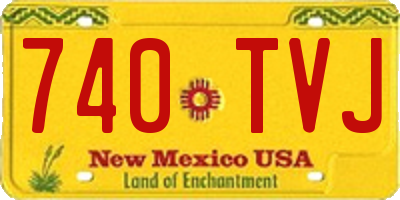 NM license plate 740TVJ