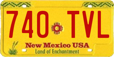 NM license plate 740TVL