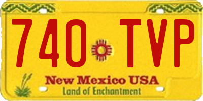 NM license plate 740TVP