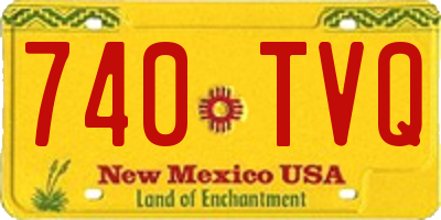 NM license plate 740TVQ