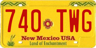NM license plate 740TWG