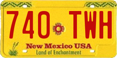 NM license plate 740TWH