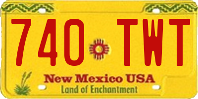 NM license plate 740TWT