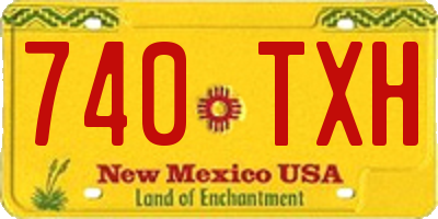 NM license plate 740TXH