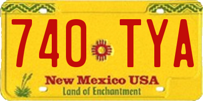 NM license plate 740TYA