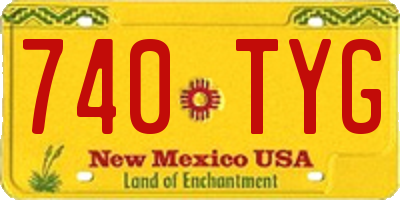 NM license plate 740TYG