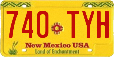 NM license plate 740TYH