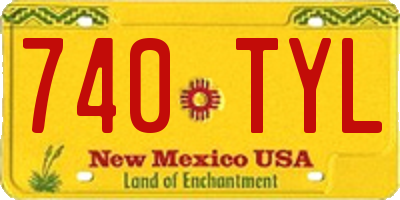 NM license plate 740TYL
