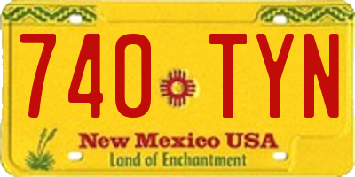 NM license plate 740TYN