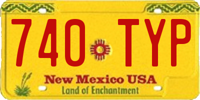 NM license plate 740TYP