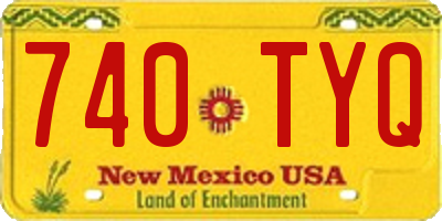 NM license plate 740TYQ