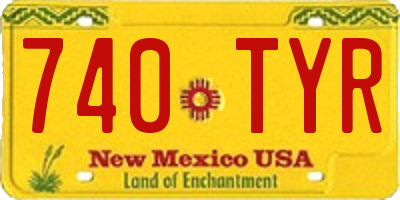 NM license plate 740TYR