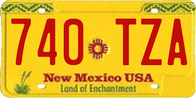 NM license plate 740TZA
