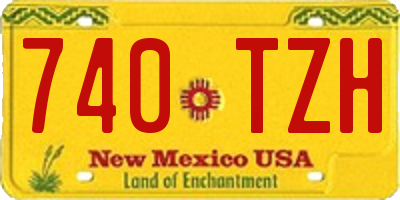 NM license plate 740TZH