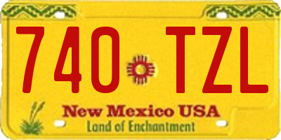 NM license plate 740TZL