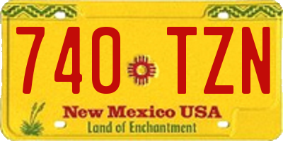 NM license plate 740TZN