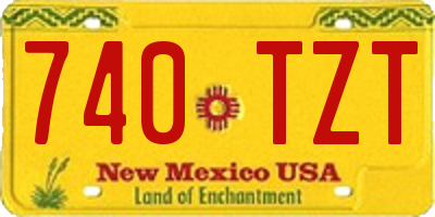 NM license plate 740TZT