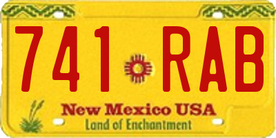 NM license plate 741RAB