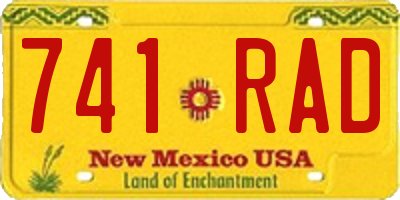NM license plate 741RAD