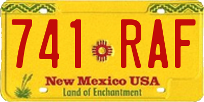 NM license plate 741RAF