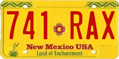 NM license plate 741RAX