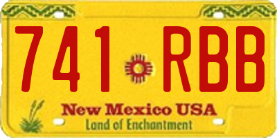 NM license plate 741RBB