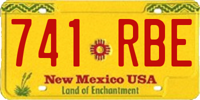 NM license plate 741RBE