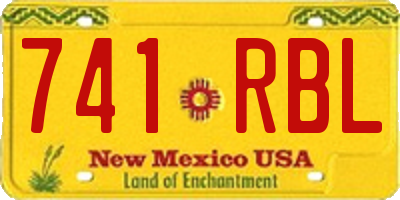 NM license plate 741RBL