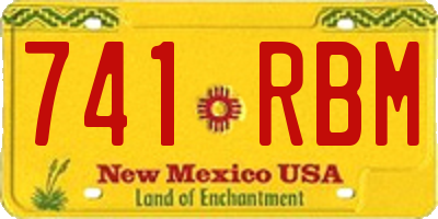 NM license plate 741RBM