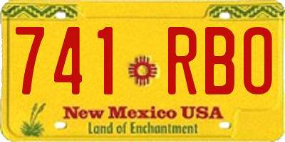 NM license plate 741RBO