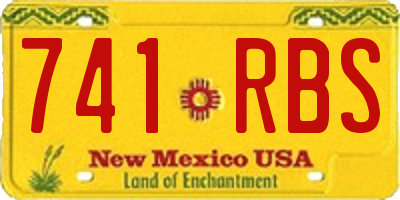 NM license plate 741RBS